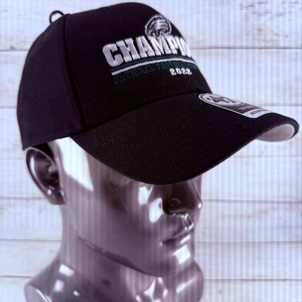47 Brand Philadelphia Eagles 2022 NFC Champions Hat Black MVP Adjustable Cap NFL